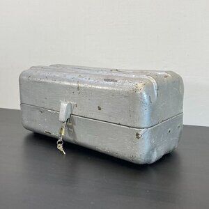 Metal Fishing Tackle Box 2 Tray, Tool Box, Craft Organizer Cantilever Utility.